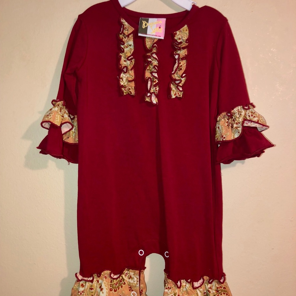 Banana split Fall Romper